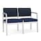 Lesro Lenox 2 Seat Tandem Seating W/ No Center Arm, 43.5 in W 24.5 in L 32 in H LS2101 - alternate 1